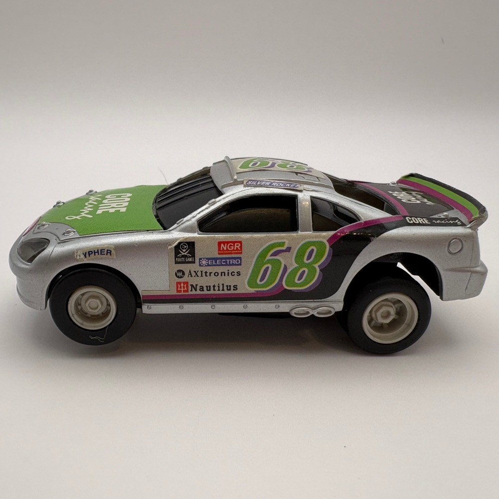 Artin Express Chase Slot Racing Silver Race Car 1:43 Core #68 Untested